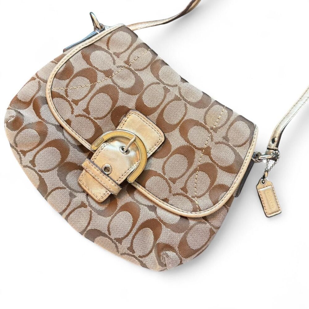 Vintage Coach Signature Mini Crossbody Bag
